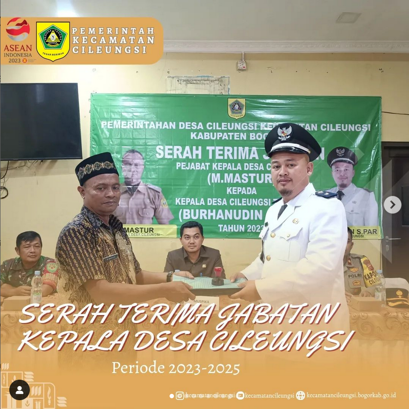 Serah Terima Jabatan Penjabat Kepala Desa Cileungsi